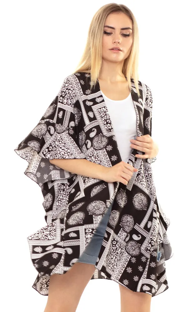 MS0161 Mandala Paisley Kimono Cover Up