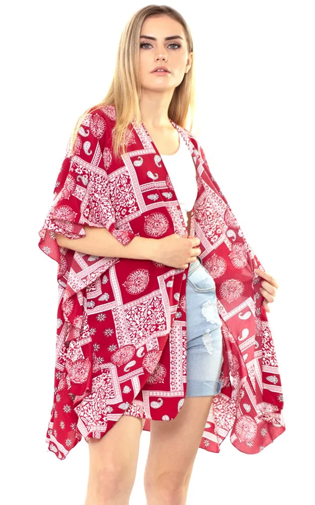 MS0161 Mandala Paisley Kimono Cover Up