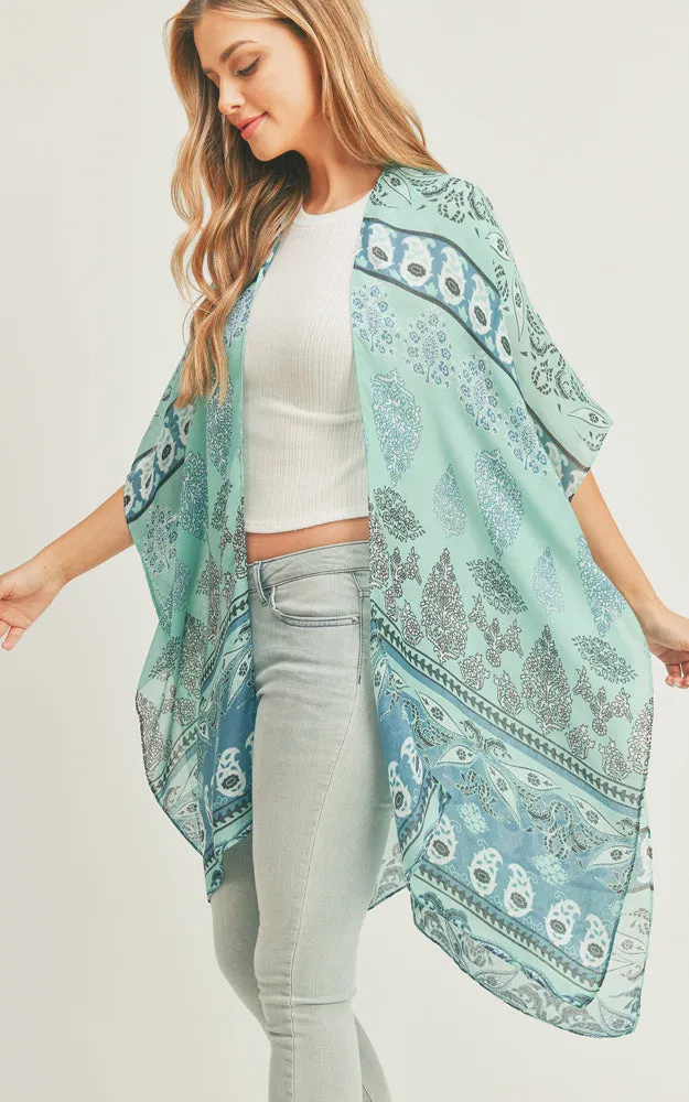MS0291 Boho Pattern Cover-up Kimono