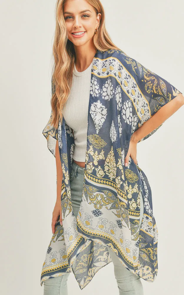 MS0291 Boho Pattern Cover-up Kimono