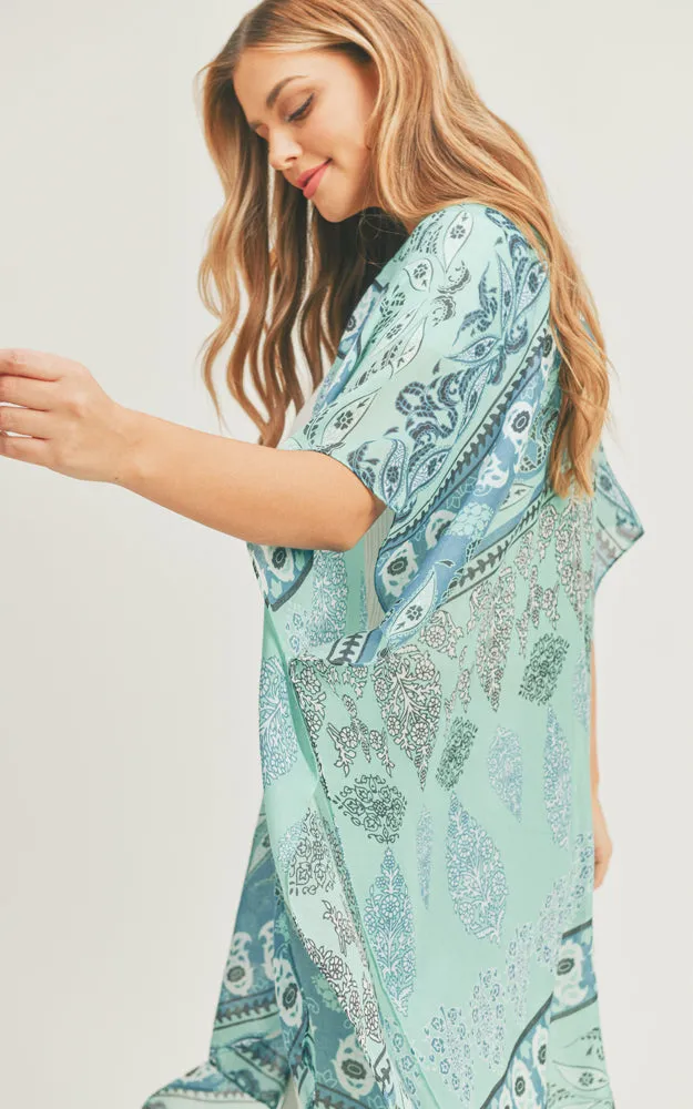 MS0291 Boho Pattern Cover-up Kimono