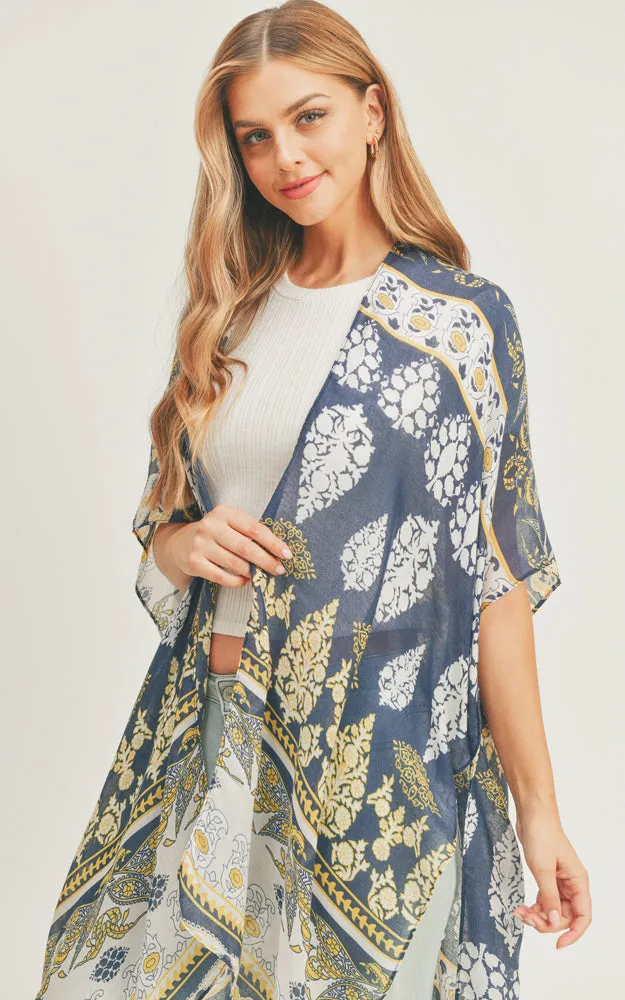 MS0291 Boho Pattern Cover-up Kimono