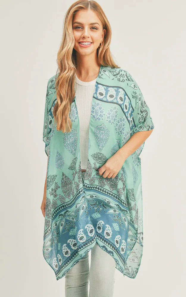MS0291 Boho Pattern Cover-up Kimono