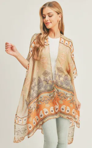 MS0291 Boho Pattern Cover-up Kimono