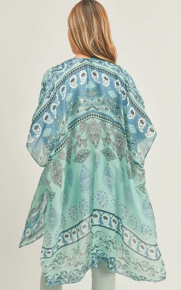 MS0291 Boho Pattern Cover-up Kimono