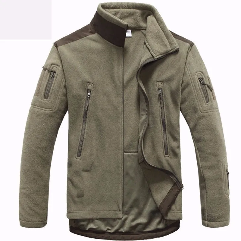 Outdoor Tactical TAD polar fleece Jacket Men Military Sport Suit Camping Hunting Jackets Thermal Coats Clothing Shark Skin Patch