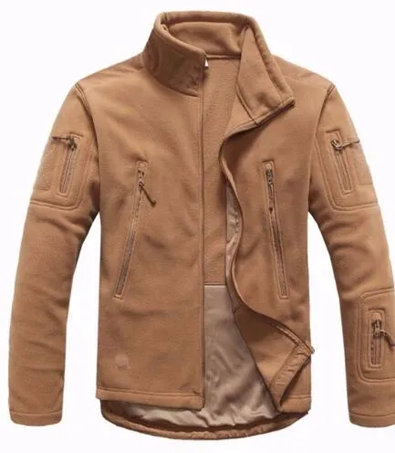 Outdoor Tactical TAD polar fleece Jacket Men Military Sport Suit Camping Hunting Jackets Thermal Coats Clothing Shark Skin Patch