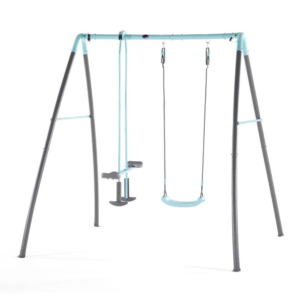 Plum Premium Metal Single Swing and Glider With Mist