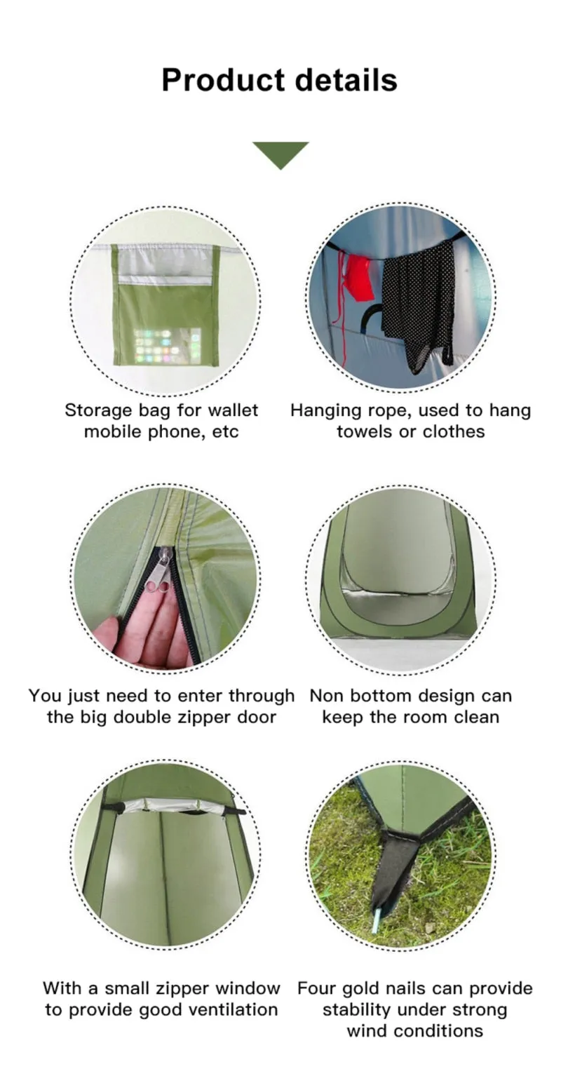 Portable Outdoor Camping Tent Changing Fitting Room Mobile Toilet
