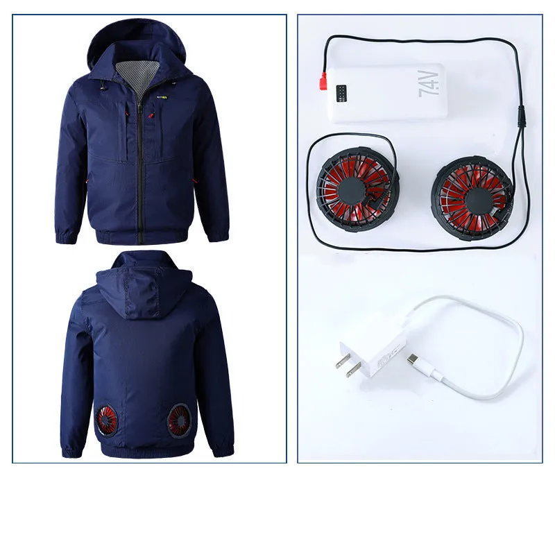 Rechargeable Cooling Jacket with Dual Fans