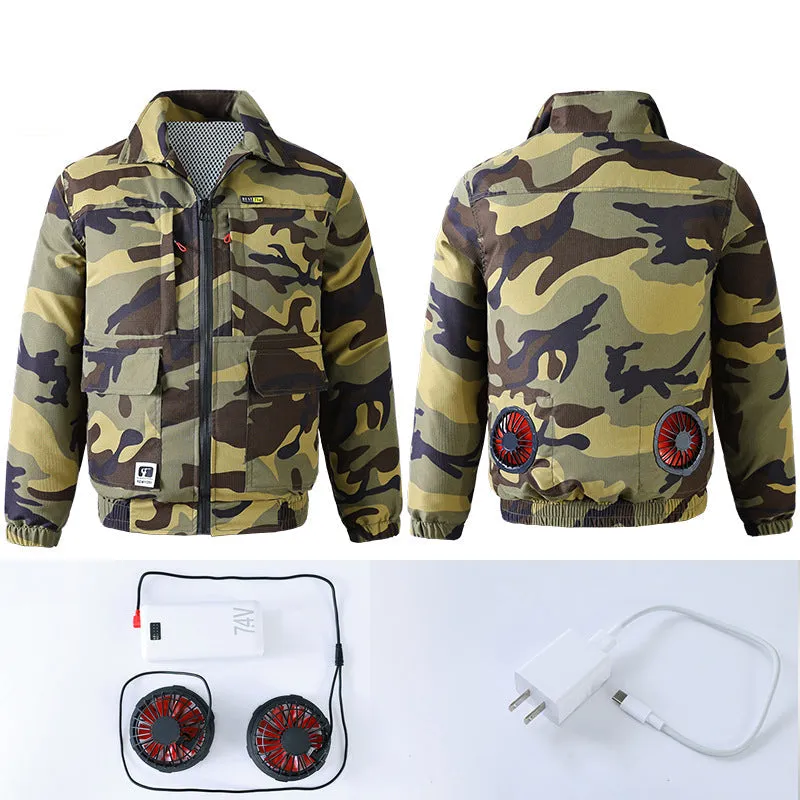 Rechargeable Cooling Jacket with Dual Fans