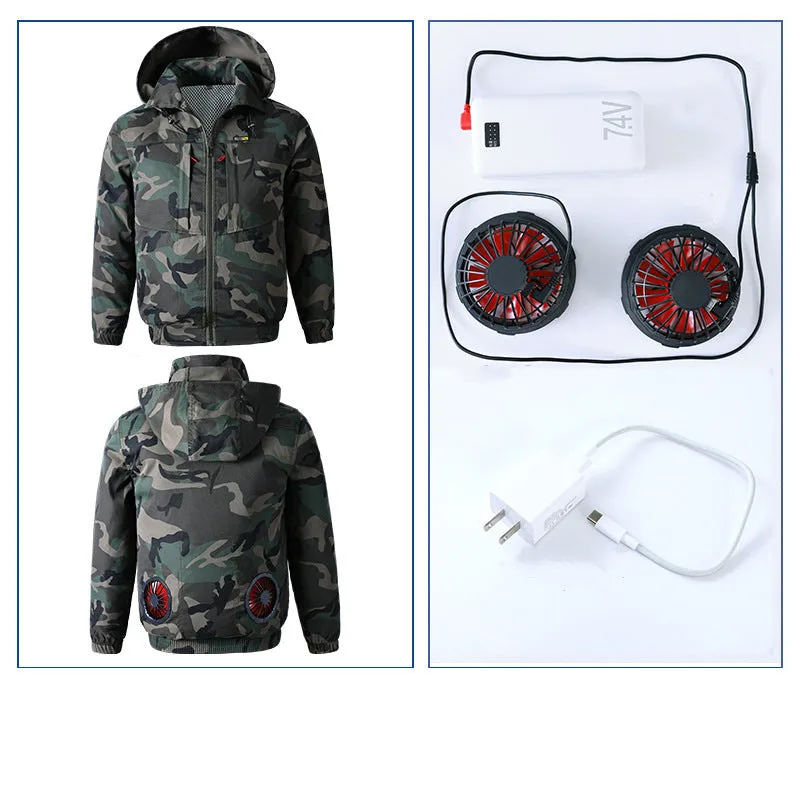 Rechargeable Cooling Jacket with Dual Fans