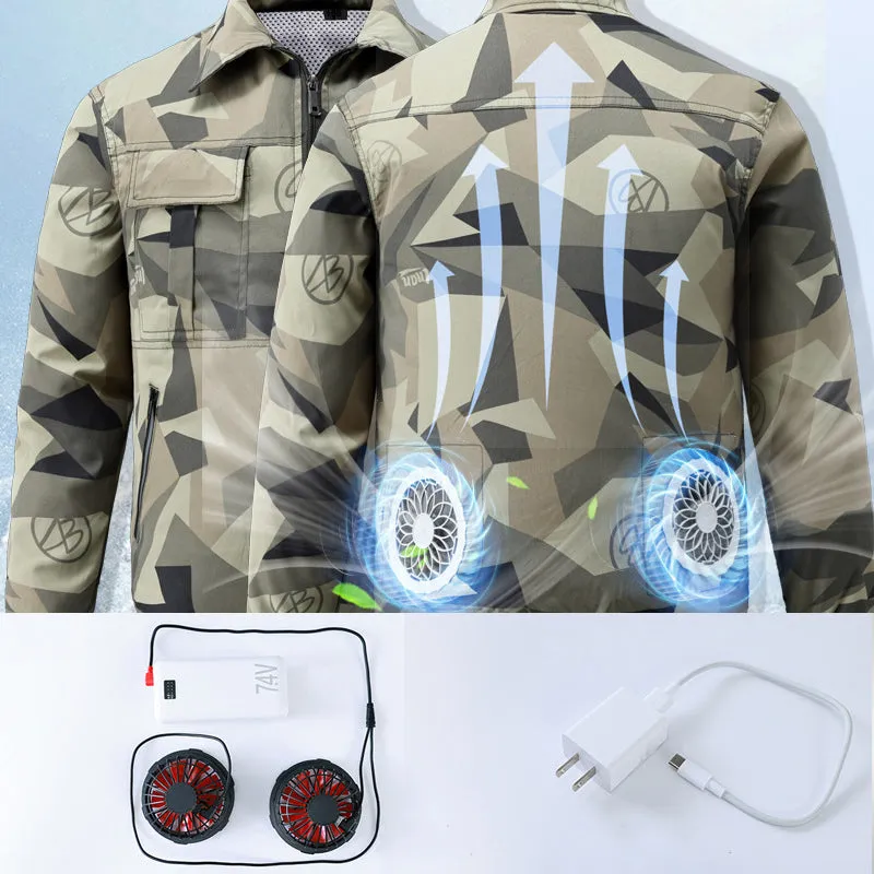 Rechargeable Cooling Jacket with Dual Fans
