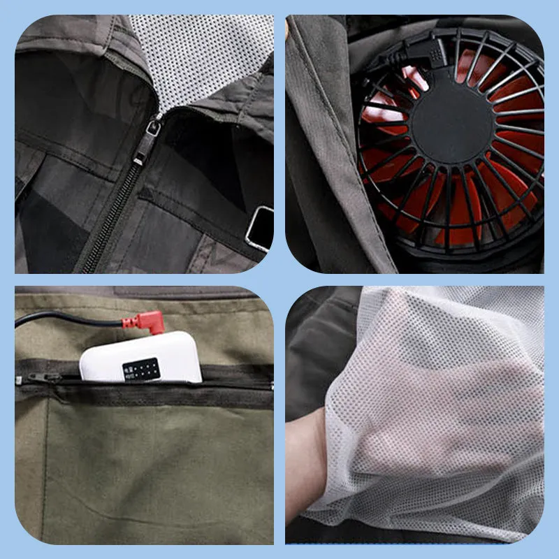 Rechargeable Cooling Jacket with Dual Fans