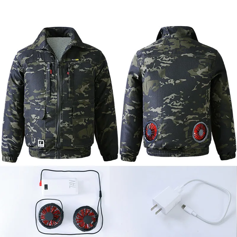 Rechargeable Cooling Jacket with Dual Fans