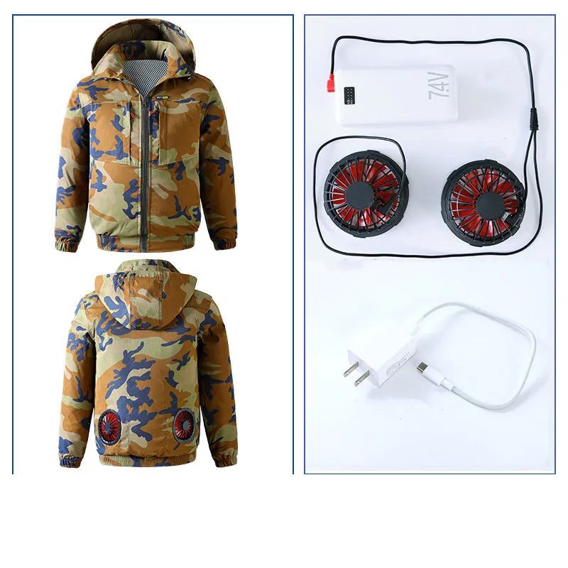 Rechargeable Cooling Jacket with Dual Fans