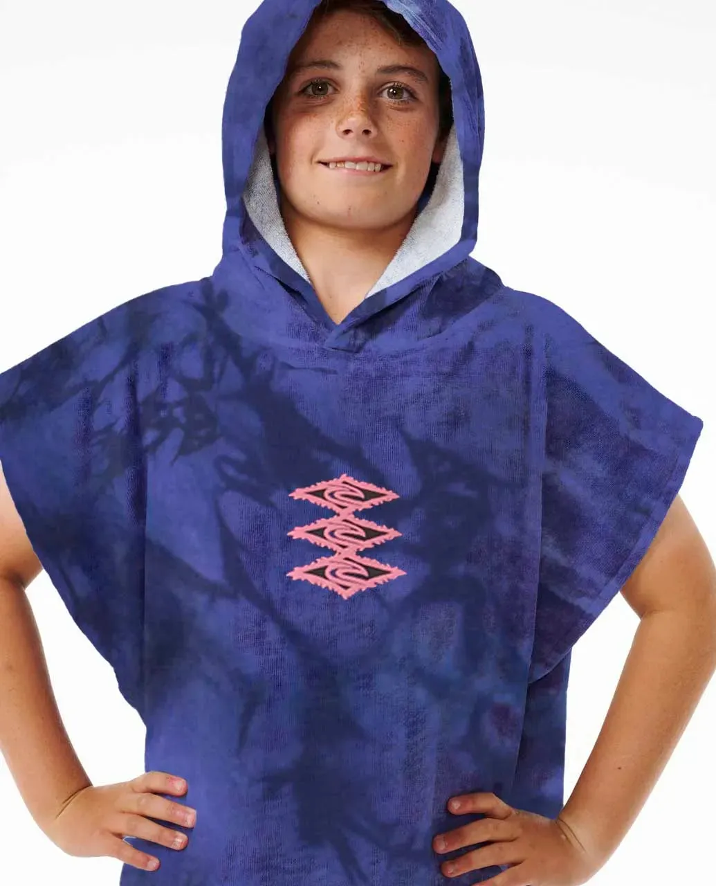 Rip Curl Kid's Printed Hooded Poncho Wild Berry 008BTO-2140