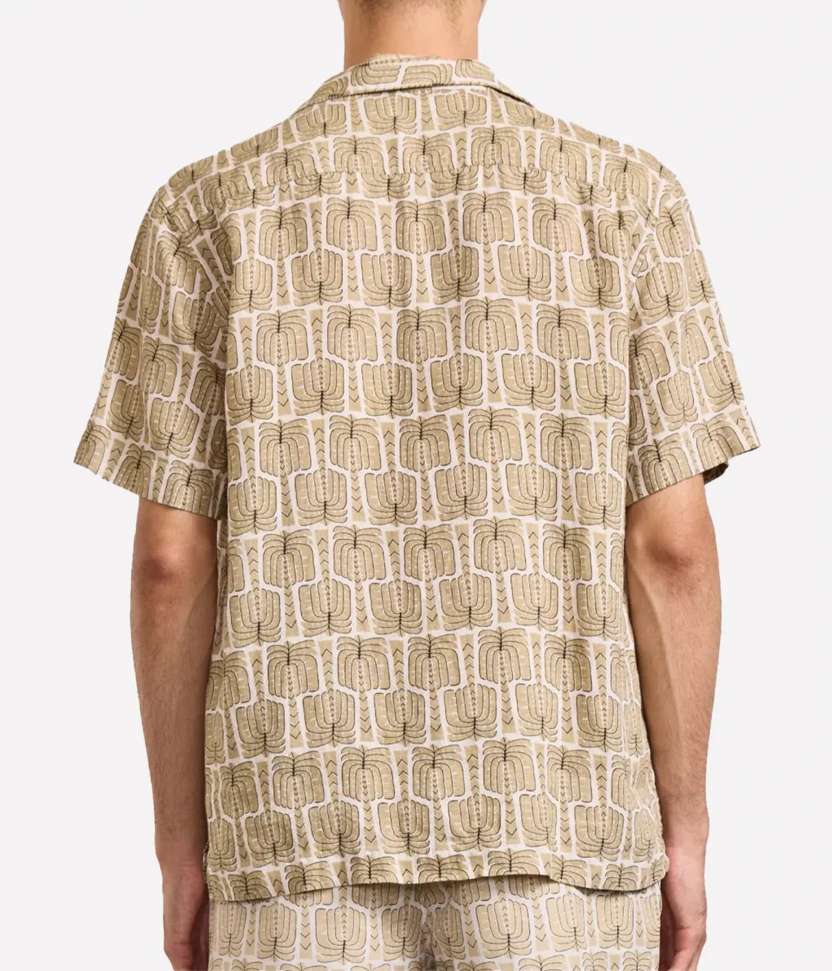 Roberto Palmeira Linen Shirt in Dried Moss