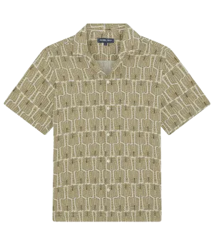 Roberto Palmeira Linen Shirt in Dried Moss